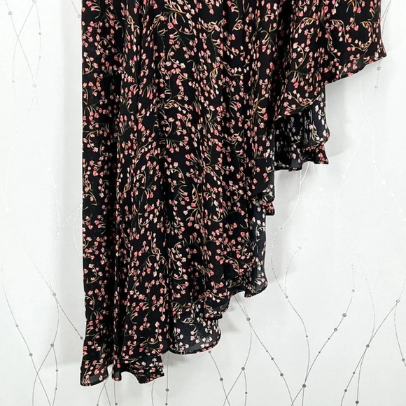 NWT Nicholas Silk Asymmetrical Black Floral Slip Midi Dress $695 - Picture 10 of 15